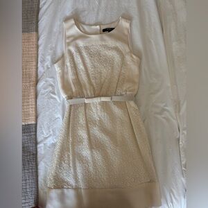 BCBG Cream Sheath Mini Dress for Wedding Guest
